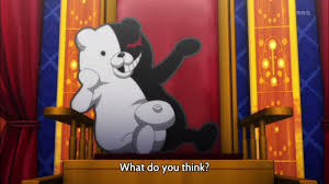 Monokuma is also known as mono bear. Why Is Monokuma S Body Half Black Half White Anime Manga Stack Exchange