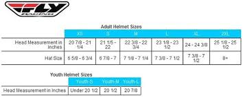 Fly Helmet Size Chart Related Keywords Suggestions Fly