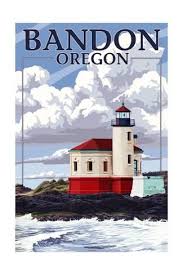 Bandon print and signs is based in bandon county cork and is the number 1 choice for printing and signage in west cork. Bandon Oregon Coquille River Lighthouse Version 2 Art Print Lantern Press Art Com Travel Posters Vintage Travel Posters Oregon Travel