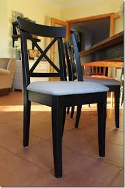 Upholstered Version Of Ikea Ingolf Chair Custom Dining Room Dining Table Makeover Dining Room Inspiration