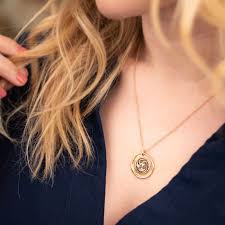 Japanese Wax Seal Birth Flower Necklace Posh Totty Designs