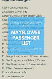 Mayflower Passenger List