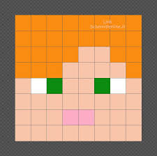 Alex Di Minecraft Schema Pyssla Facile 8x8 Schemiperline It Minecraft Pixel Art Minecraft Stampabile Minecraft