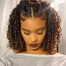 Check out more ways to style curly hair with bangs here! Such A Pretty Style On Chelliscurls You Could Achieve A Similar Look With A Flexirod Set Natural Hair Styles Curly Hair Styles Curly Hair African American