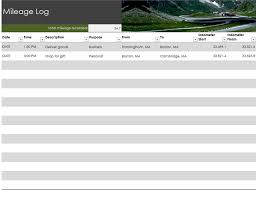 Mileage Log Excel