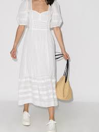 Reformation Norwich Lace Trim Cotton Midi Dress Cotton Midi Dress Midi Dress Dresses