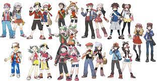 I did this so you didn't have to. All The Player Characters And Their Designs From The Main Games Pokemon Know Your Meme