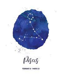 Printable Art Pisces February 19 March 20 Constellation Zodiac Symbol Art Art Printable Home Decor Pisces Constellation Zodiac Symbols Art Pices Zodiac