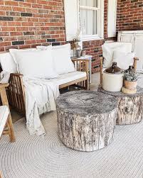 Rustic Front Porch With Stump Coffee Tables Rustic Outdoor Coffee Tables Coffee Table Farmhouse Farmhouse Style Coffee Table