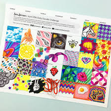 30 Day Doodle Challenge Click The Pic For A Free Printout Great Creative Exercise Doodles Drawing Challenge Lemon Drawing