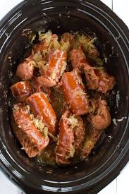 Slow Cooker Kielbasa And Sauerkraut With Beer Brown Sugar Brown Eyed Baker Recipe Slow Cooker Kielbasa Saurkraut Recipes How To Cook Kielbasa