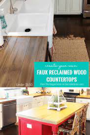 Browse 102 faux wood countertop on houzz. Remodelaholic How To Create Faux Reclaimed Wood Countertops