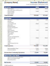 Just plug in revenue and costs to your statement of profit and loss template to calculate your company's profit by month or by year and the percentage change from a prior period. Income Statement Template For Excel
