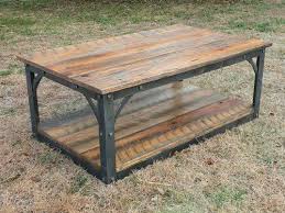 Hand Forged Iron And Reclaimed Barn Wood Coffee Table Coffee Table Wood Reclaimed Barn Wood Vintage Industrial Furniture