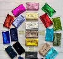 Metallic Leather Purse, Real Leather Purse, Coin Pouch ...
