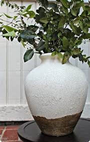 Rustic White And Gold Painted Vase Knockoffdecor Com Diy Pottery Pottery Barn Inspired Pottery Barn Lamps