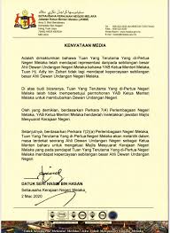 Only candidates can apply for this job. Kenyataan Media Yb Datuk Seri Kerajaan Negeri Melaka Facebook