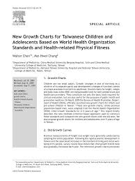 Pdf New Growth Charts For Taiwanese Children And
