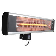 Electric remote controlled infrared patio heater with auto rotation setting. Maxx Air 25 In Electric Radiant Wall Mount Patio Heater With Remote Control In Silver Black Finish Walmart Com Walmart Com