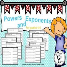 Powers And Exponents Practice Math Activities Math Resources Exponent Practice
