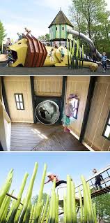 Monstrum Baut Ungewohnliche Spielplatze Schiefe Hauser Lowen Wale Und Drachen Busse Und Eisenbahnen Spielplatz Design Hinterhof Spielplatz Spielplatz Ideen