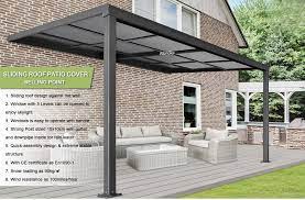 For the retractable canvas patio covers expect to pay $1346 to $2070. Garden Waterproof Patio Awning Terrace Cover Retractable Roof Buy Outdoor Retractable Roof Sliding Polycarbonate Roof Terrace Covers Product On Aluminum Pergola Alunotec