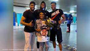 Milwaukee bucks power forward giannis antetokounmpo announced on saturday that he and his brother, thanasis, will be starting a basketball program for underprivileged children in greece. Giannis Antetokounmpo Welcomes Brother Kostas After Winning Nba Championship Watch