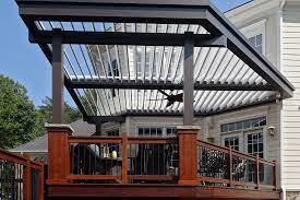 Soak Up The Sun Or Block Out The Rain Or Harsh Sun Equinox Adjustable Louvered Roof Gives You The Be Louvered Pergola Pergola Plans Roofs Pergola Plans Design