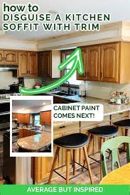 Kitchen soffits are an inescapable part of the kitchen that needs special attention. Diy Kitchen Soffit Makeover How To Disguise A Kitchen Soffit Average But Inspired