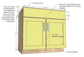 standard kitchen sink base cabinet size