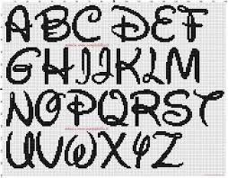 Drucken sie die vorlage aus und schneiden sie die gewünschten buchstaben mit der schere aus. 1 Disney Alphabet Buchstaben Sticken Alphabet Sticken Kreuzstich