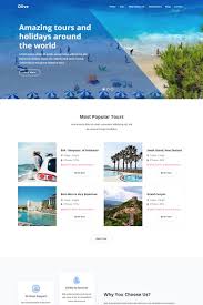 Olive Travel Agency Landing Page Template 94140 In 2020 Travel Agency Website Agency Website Travel Agency