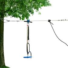Once you're secured in your harness, you'll step from one side to complete your trip to the end of the parallel cable. Amazon Com Joymor 118ft Zipline Kit Backyard Zip Line With Detachable Trolley 304 Stainless Steel Cable Gear Bungee Brake Block System Adjustable Safe Belt And Seat 118ft Toys Games