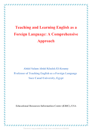 Regita nanggalo delegasi debate english 3 tahun berturut turut dari poltekkes kemenkes padang menawarkan les bahasa inggris privat atau berkelompok. Pdf Teaching And Learning English As A Foreign Language A Comprehensive Approach