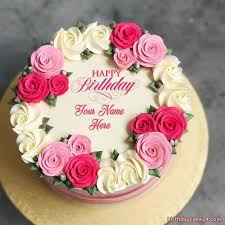 Happy birthday, pics of flowers for birthday, happy birthday flowers greetings, flowers happy birthday, happy birthday images with flowers and quotes, birthday cards flowers pictures, birthday flowers pictures, happy birthday bouquet pictures, flowery happy birthday. Write Names And Wishes On Lovely Birthday Cake Online Cake Online Happy Birthday Cakes For Women Simple Birthday Cake