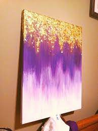 Diy High End Wall Art Dry Brush Ombre Painting Start With It Dark At The Top And Drag It Downwards Don T Add More Glitter Wall Art Diy Canvas Art Diy Canvas