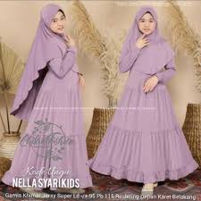Sebagian besar muslim indonesia pada setiap acara keagamaan selalu memakai baju koko. Jual Baju Gamis Anak Perempuan Busana Muslim Anak Syari Setelan Ungu 10 11 Tahun Kota Cimahi Grosir Pakaian Anak Dewasa Tokopedia