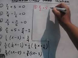 Persamaan Linear Satu Variabel Bentuk Pecahan Bagian 1 Youtube