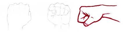Front view of punching fist on gray background. How To Draw A Fist Step By Step Holding Something Bump