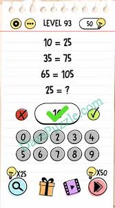 Maybe you would like to learn more about one of these? Brain Test Level 93 10 25 35 75 65 105 25 Answer Daze Puzzle