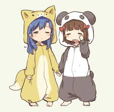 Fox And Panda Friend Anime Anime Sisters Anime Best Friends