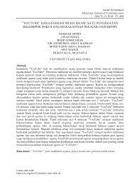 Pdf Youtube Dan Generasi Muda Islam Satu Pendekatan Kelompok Fokus Dalam Kalangan Pelajar Universiti Youtube And The Young Muslim Generation A Focus Group Approach Among University Students