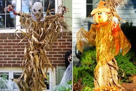 Stuff the pants with hay or other stuffing until they're firm and full. 10 Halloween Scarecrow Decorations For Fright And Fun