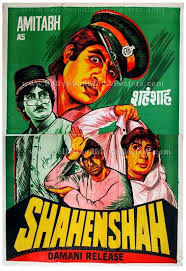 Shahenshah Bollywood Movie Posters Mark is smudged (could be nippon). shahenshah