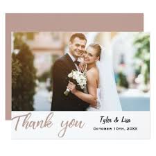 Rose Gold Glitter Modern Wedding Thank You Card Zazzle Com Wedding Thank You Cards Wedding Thank You Wedding Gift Cards