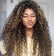 Honey blonde highlights on black hair. 30 Hottest Curly Hair Highlights To Make Heads Turn