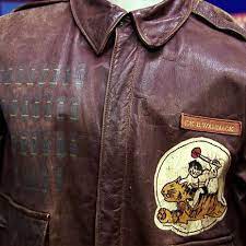 A2 Original Fantastic Grain Painted Leather Jacket Leather Flight Jacket Flying Jacket