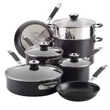 Anolon Smart Stack Hard Anodized Nonstick Cookware Set Review Giveaway Https Steamykitchen Com In 2020 Copper Cookware Set Cookware Set Nonstick Cookware