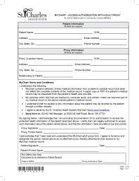 Fillable Online Mychart St Charles Health System Central