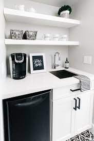 This coffee bar packs a lot of fun for coffee lovers. Our House Reveal Master Bedroom Coffee Bar The Tomkat Studio Blog Bedroom Bar Coffee Bar Home Basement Master Bedroom